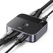 UGREEN USB-C+HDMI Switch 2 in 1 Out 4K@60Hz, Aluminum HDMI+USB-C Switcher 2 Computers Supports 3D HDR HDCP2.2 Compatible with Laptops, Tablets, MacBook Air/Pro, Smartphones, Steam Deck, PS5/4, Xbox