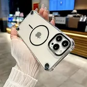 Phone Case For Apple AirTag iPhone 16 Pro Max Plus iPhone 15 14 Pro Max Plus iPhone 14 13 12 Pro Max Plus Magnetic Adsorption Wallet Case Magnetic Shockproof D