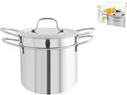 Royal Norfolk 9411018 Pasta Cooker, Steel/Stainless Steel, with Basket and Lid, cm 19
