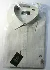 NWT Chaps Ralph Lauren Mens Long Sleeve Taupe Stripe Dress Shirt 16 1/2/34-35