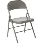 Flash Furniture HERCULES Double Braced Gray Metal Folding Chair - BD-F002-GY-GG