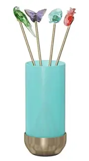 SWAROVSKI CRYSTAL JUNGLE BEATS COCKTAIL SET ANDOKI STIRRERS & GLASS 5557816 New