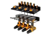Power Tool Organizer Drill Holder Wall Mount Garage Storage Shelves Rack Wall Storage Organizer Set