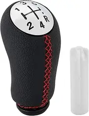 Car Shifter Knob for Laguna for Megane 2 for Clio 3 for Scenic 2 5 Speed Gear Shift Knob Stick Head Shifter Lever Handle Gear Knob(Chrome Red line)