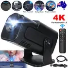 Smart WiFi Projector LED 4K Mini 1080P for Android HDMI Auto Keystone W/ Remote
