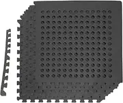6PC Floor Mat Tiles EVA H/Duty Rubber Foam Interlocking Fatigue Shock Absorb Gym