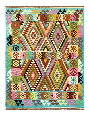 Fine Hand knotted Flat weave kilim rug 5'1'' X 6'4''