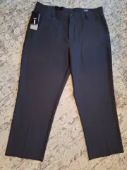 NWT Adidas Men's Climalite Tri-Stripe Lightweight Black Golf Pants 38x30