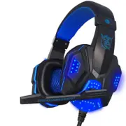 Over Ear Gaming Headset with Mic and LED Light for Laptop Cellphone