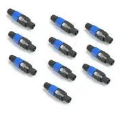(10) 2Pole Conductor Speaker Cable Male Connector for SPEAKON Audio Loudspeaker