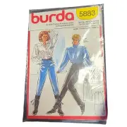 Burda 5883 Leather Pants Vintage Sewing Pattern Uncut Sz 8-18