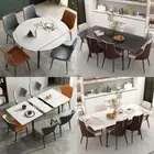 Extra Large Extending Dining Table Strong Marble Kitchen Table Scratch-proof Top