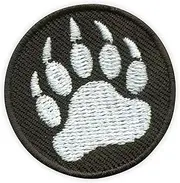 [Patchion] Paw of Grizzly Bear - Small Version - 1.5" - Self-Adhesive Backing - Embroidered Patch/Badge/Emblem