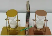 Nautical Designer Copper Golden Brass Timer Anchor Maritime Bookends Home Decor