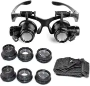 10x 15x 20x 25x Magnification, Adjustable Led Light Loupe For Jewelers Watchmakers fast