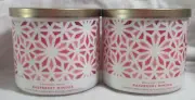 Bath & Body Works 3-wick Scented Candle Lot Set of 2 RASPBERRY MIMOSA