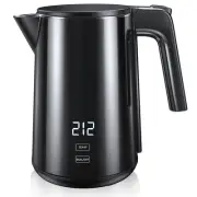 Electric Kettle, Double Wall Stainless Steel Cool Touch Water Boiler Heater, ...