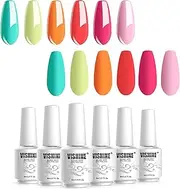 Vishine Gel Nail Polish Set Treding Summer Gel Polish Kit - Bright Colors Collection - UV LED Nail Gel Required, 8ml Bottle Nail Art