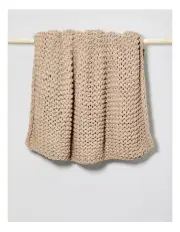 [Vue] Chunky Knit Throw in Beige
