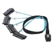 4 Target SAS Hard Disk and SATA Power to Internal 36 Pin Mini SAS Host Cable SAS
