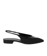 Exposed heel flat shoes 37.5,38.5,39 black