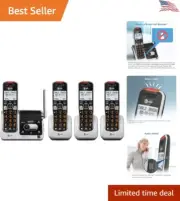 Advanced Cordless Phone with Answering Machine, Call Blocking, and Caller ID