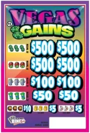 NEW pull tickets VEGAS GAINS / $5 BOTTOM - Instant Tabs
