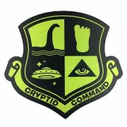 Cryptid Command military insignia cryptozoology sticker | | cryptozoology