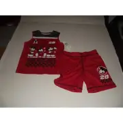 Mickey Mouse Boys' Red Tank Top & Shorts Set Size 5 Legendary Mouse Box7/11/24
