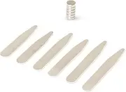 Dapper Man Magnetic Collar Stays - 3 Size Multi Pack (6 Collar Stays + 6 Magnets) | Gifts for men or dad gifts, comes in a luxury box for a perfect present for him.