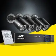 UL-Tech CCTV Security System 4CH DVR 4 Cameras 1TB Hard Drive
