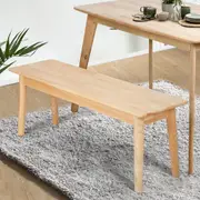 Levede Wooden Dining Bench Chair Entryway Seat Hallway 250kg Capacity 120x35x45cm Oak