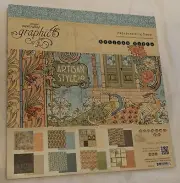 Graphic 45 12x12 12" Paper Pad Artisan Style 2015 Peacock Floral Building NEW