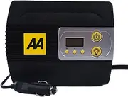 AA 12V Digital Tyre Inflator AA5502 – for Cars Other Vehicles Inflatables Bicycles - Shows PSI BAR KPA 3-100 PSI – Includes Adaptors, Black