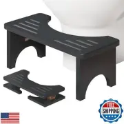 Osivaes 7 Inch Foldable Squatting Poop Stool, Bamboo Toilet Stool Squat for A