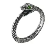 Unique Ouroboros Snake Serpent Crystal Ring Size 12 Alchemy Gothic Artisan