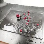 Acrylic Props Shooting Tray, Acrylic Clear Water Tank Multiple Sizes Photography Display Storage Shooting Props Shallow Water Tank Showcase(50x50x10CM)