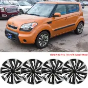 For Kia Soul 15" 4 Hubcaps Wheel Covers Full Rims Hub Caps Fits R15 Steel Wheel