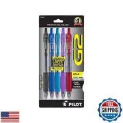 Pilot G2 Retractable Gel Pens, Bold Point, Assorted Ink, 5/Pack (G21C5002/124