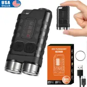 900LM Mini LED Flashlight Keychain Pocket Portable Magnetic Torch Rechargeable