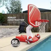 Splash Hoop PRO Poolside Basketball Game - Red