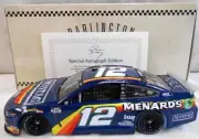 RYAN BLANEY 2020 MENARDS / MAYTAG DARLINGTON THROWBACK AUTOGRAPHED 1/24 ACTION