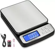 Fuzion Digital Shipping Postal Scale - 88lb x 0.1oz, Stainless Steel Platform...