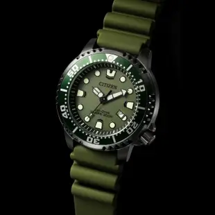 【CITIZEN 星辰】限定綠水鬼蛟龍光動能潛水錶-綠/44mm(BN0157-11X)