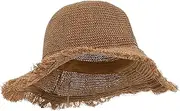 [Healeved] Women's Sun Hat Straw Woven Wide Brim Hat Sun Visor Cap for Beach Comfortable and Lightweight Khaki