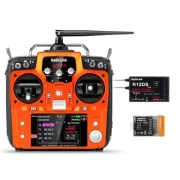 AT10II 12 Channels RC Transmitter and Receiver R12DS 2.4GHz Radio Remote, Vol...