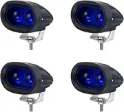Mellisso 2X 10V-80V Vehicle Blue LED Warning Signal Lamp Forklift Truck Work Spot Light Car 20W Industrial Lamp