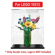 Acrylic Display Case for LEGO 10313 Icons Wildflower Bouquet Figure Storage Box Dust Proof Glue Free