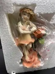 Garden Elf Sprite Figurine Statue / Faery Pixie Sculpture Resin Vintage