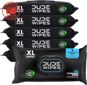 Flushable Wipes Dispenser (6 Packs, 48 Wipes Each), Unscented Wet Wipes with Vit